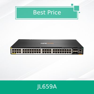 Switch Hpe Aruba Networking Cx 6300m 48 portas Smart Rate 1/2.5/5Gbe Poe e 4 portas SFP56 (JL659A)