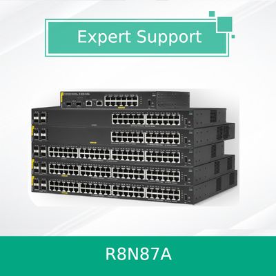 Switch Hpe Aruba Networking Cx 6000 24G Class4 Poe 4SFP 370W (R8N87A) Novo e Original