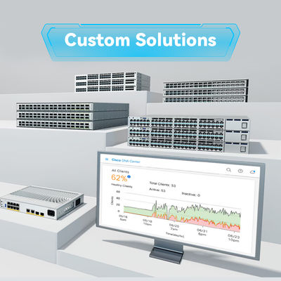 C9200-48p-E Switch de rede com 48 portas RJ45 1g Poe+Port 48 Portas Poe+Network Essentials com X1 Fonte de alimentação AC