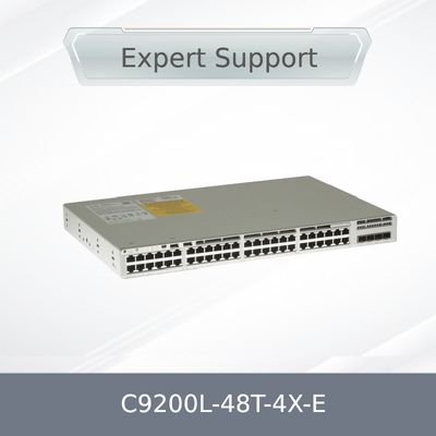 Novo Switch de Rede C9200L-48t-4X-E Original, L3, Gerenciado, 48 X 10/100/1000 + 4 X 10 Gigabit SFP+ (uplink)
