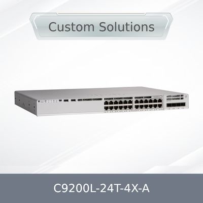 Original Novo Cisco C9200L-24t-4X-a Catalyst 9200L 24-Port 4X 1g Snmp empilhável Qos Lacp Cisco Switch C9200L-24t-4X-a