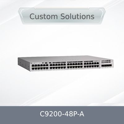 Switch de rede Cisco C9200-48P-A da série C9200 de 48 portas PoE+ de alta qualidade