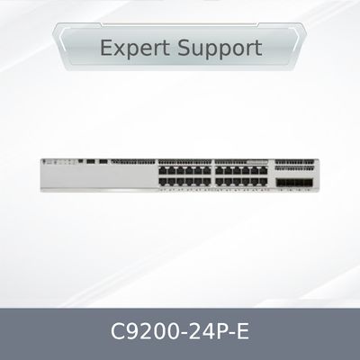 C9200-24p-E original 9200 Layer 2 Ethernet 24 Port Poe Network Switch com função Qos