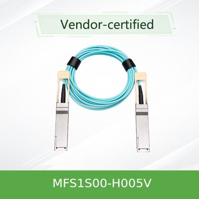 NVIDIA MFS1S00-H005V 200Gb/s QSFP56 cabo óptico ativo - 5m AOC para HDR InfiniBand & 200GbE