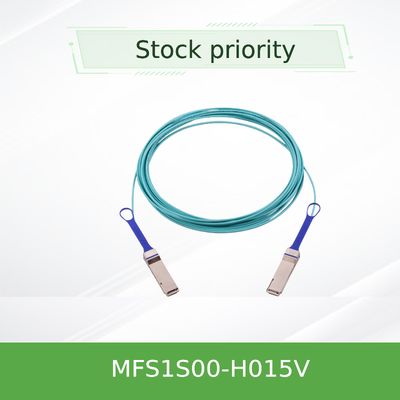 NVIDIA MFS1S00-H015V 200Gb/s QSFP56 cabo óptico ativo - 15m Extended Reach AOC para HDR InfiniBand & 200GbE