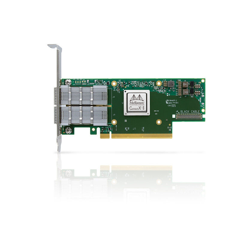 Adaptador portuário duplo MCX653106A-HDAT ConnectX da placa de rede VPI de HDR 200GbE Mellanox dos ethernet 6 QSFP56