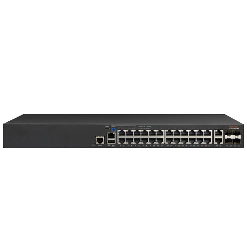 ponto de entrada 370W do interruptor de rede ICX7150 da zaragata de 24P 4X1G 10/100/1000Mbps RJ-45