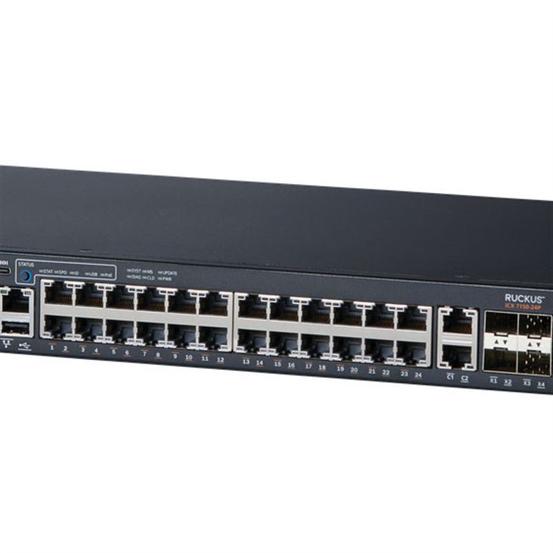 ponto de entrada 370W do interruptor de rede ICX7150 da zaragata de 24P 4X1G 10/100/1000Mbps RJ-45