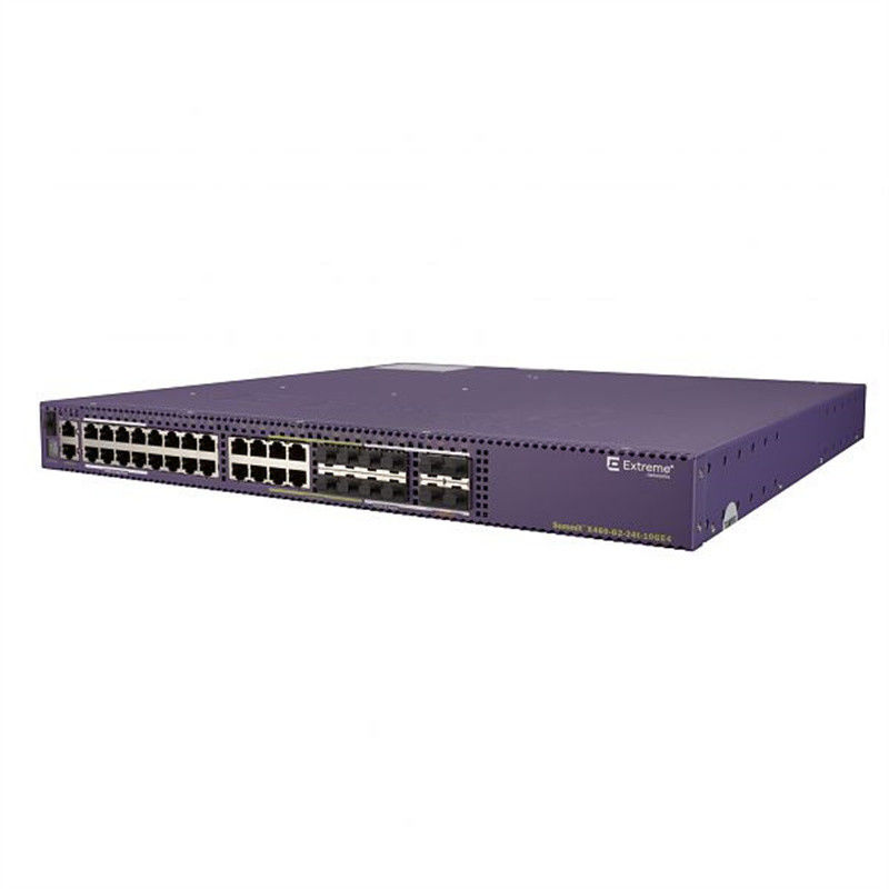 24ports interruptor extremo empilhável X460-G2-24t-GE4-Base 216Gbps da rede AVB