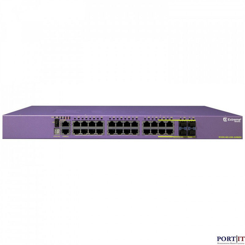 10GE4 Scalable AVB Extreme Networks X440 Switch G2 24T X440-G2-24p-10GE4 novo e original