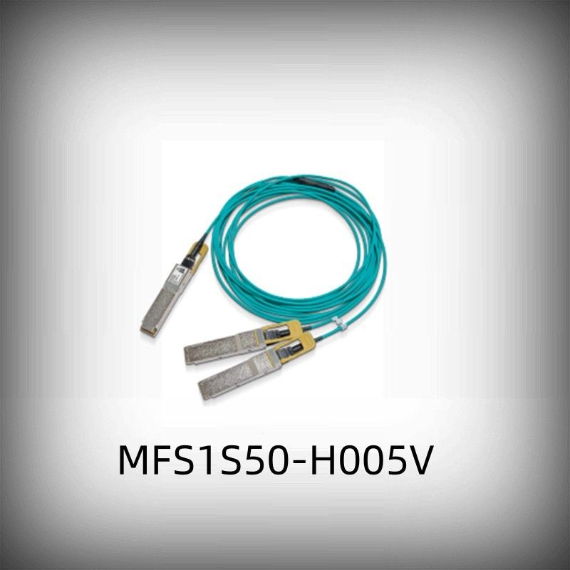 Baixos ethernet 200GbE do cabo do divisor do cabo MFS1S50-H005V de Mellanox AOC da latência a 2x100GbE 5m