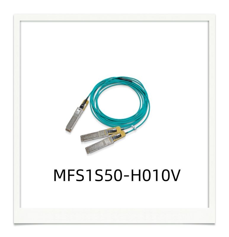 MFS1S50-H010V 200GbE 2x100GbE ao cabo de fibra ótica ativo InfiniBand cabografa o cabo de Mellanox AOC