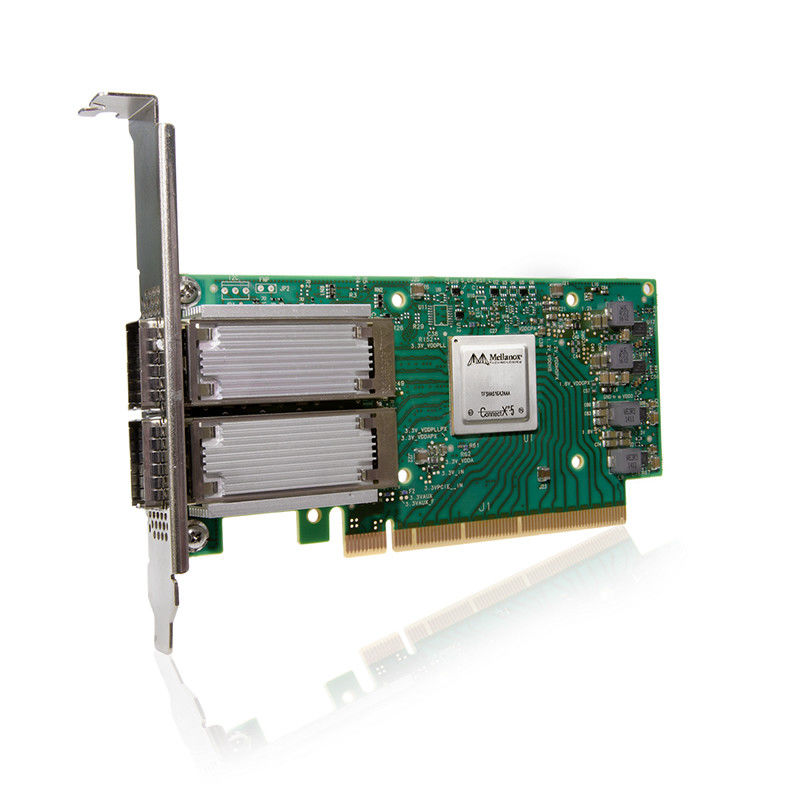 Placa de rede ex EDR InfiniBand e 100GbE QSFP28 portuário duplo MCX556A-EDAT de Mellanox do adaptador de ConnectX-5 VPI