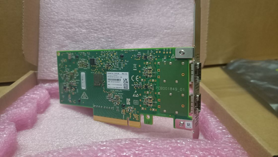 Cartão PCIe do adaptador do EN do porto duplo 10 25gbe Sfp28 de MCX512A-ACAT Mellanox Connectx 5 3,0 X8