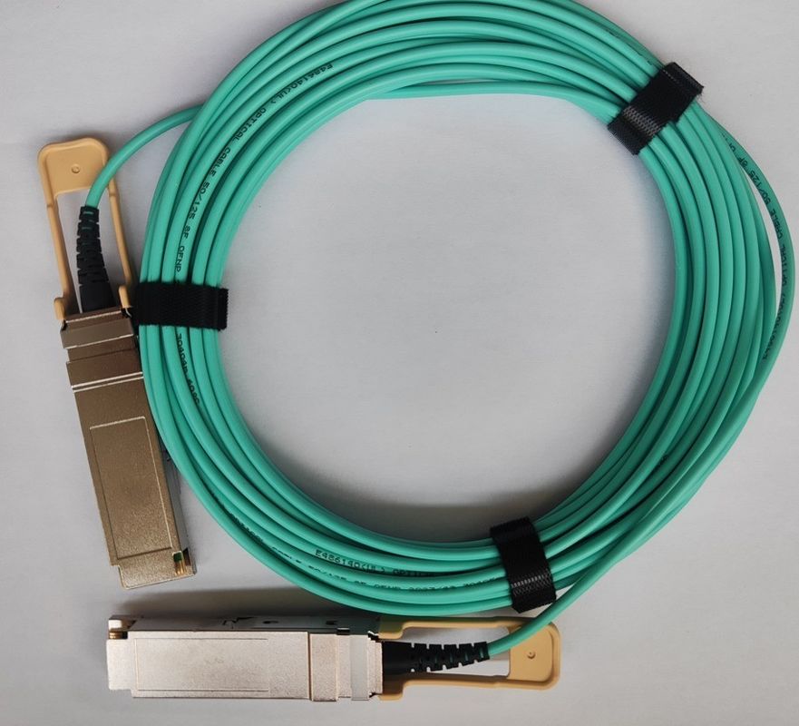 200G QSFP56 cabo óptico ativo 26.56GBaud velocidade de transmissão de dados Compatível com OM3/OM4 conector Tipo QSFP56 conector