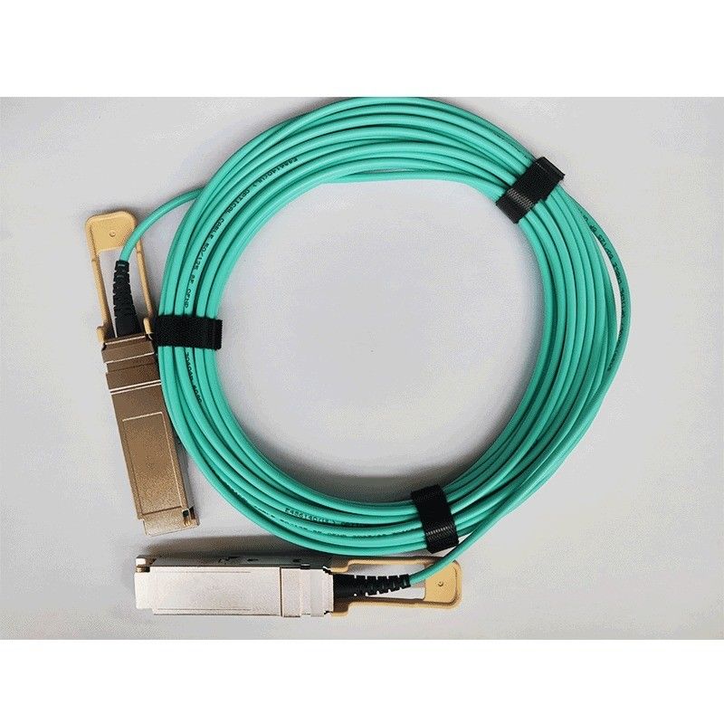 200G QSFP56 cabo óptico ativo 26.56GBaud velocidade de transmissão de dados Compatível com OM3/OM4 conector Tipo QSFP56 conector