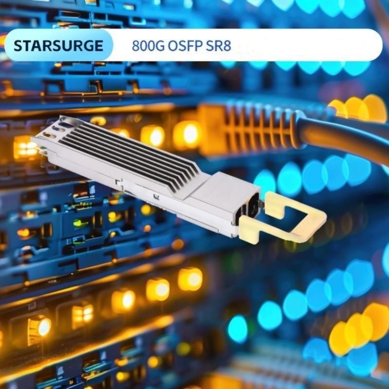 ≤ 17 W de potência mínima recebível Transceptor 800G OSFP SR8 para equipamento de fibra óptica NDR 8x100GbE