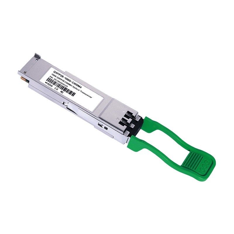 100G QSFP28 2km Transceptores de fibra óptica CWDM4 Ethernet Potência de rede ≤ 3,5W Recebimento mínimo ≤ 3,5W Faixa de 2km Original