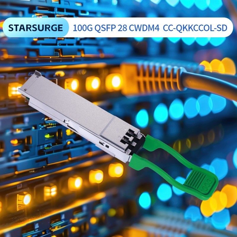 100G QSFP28 2km Transceptores de fibra óptica CWDM4 Ethernet Potência de rede ≤ 3,5W Recebimento mínimo ≤ 3,5W Faixa de 2km Original
