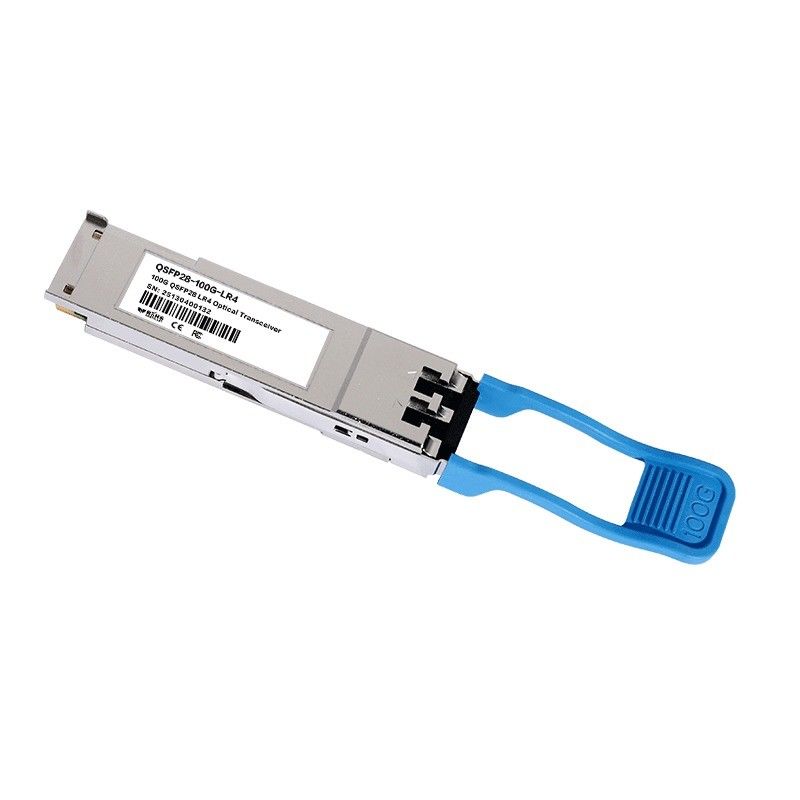 10 km Distância máxima de transmissão 100G QSFP28 LR4 Modulo de transceptores ópticos para soluções de conectividade de data center