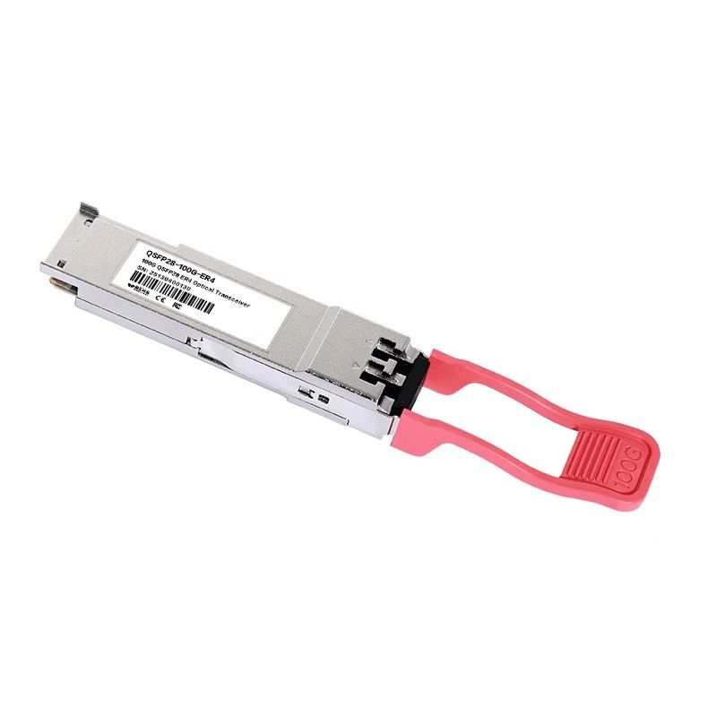 Fonte de alimentação única de 3.3V 100GBase QSFP28 ER4 40KM Fibra Óptica Equipamento Duplex LC módulo de transceptor óptico para suas necessidades