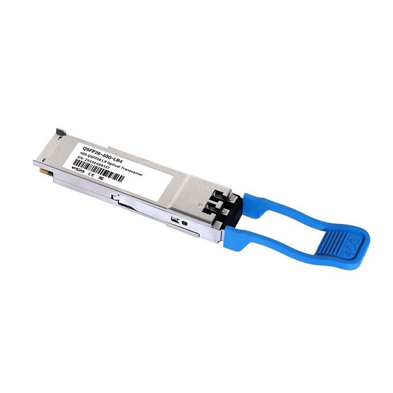 Distância de transmissão 10km 40Gb/s QSFP LR4 Transceptor óptico 1277.5nm 10km Duplex LC para equipamento de fibra óptica de velocidade