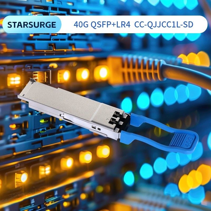 40Gb/s Módulo Óptico Multimodo QSFP BIDI 850/908nm Transceptor Óptico Duplex LC Rede IP Até 70m sobre OM3 100m sobre OM4