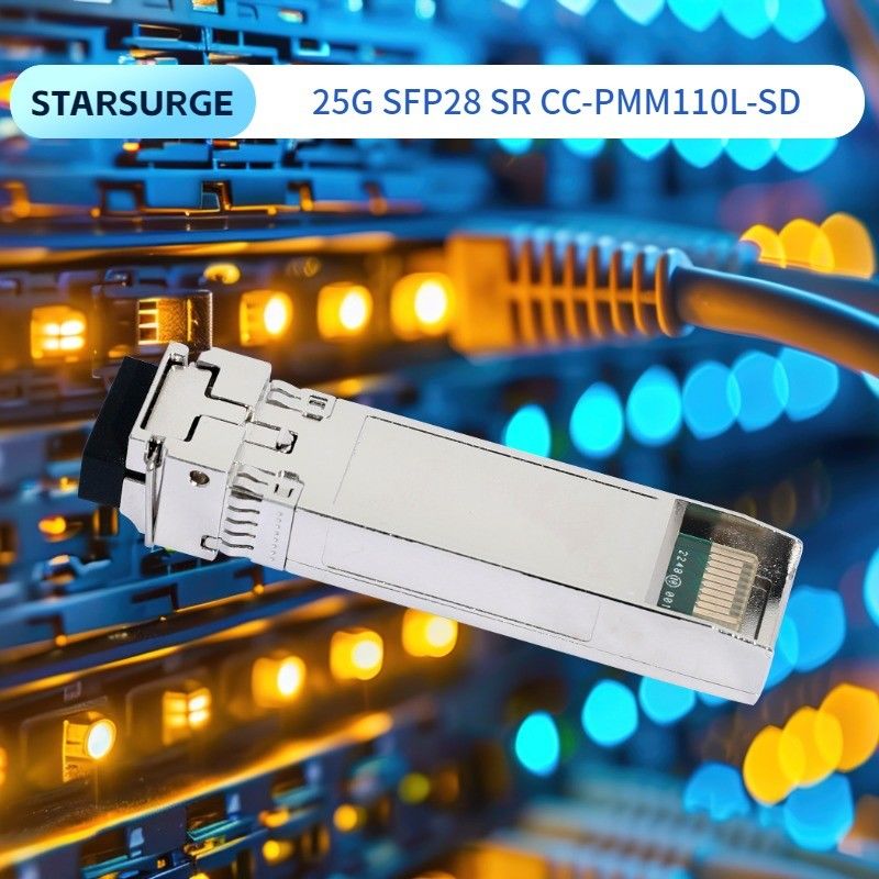 25G SFP28 SR Dual LC Transceivers Module Fonte de alimentação DC 3.3V Compatibilidade SFP28 MSA para equipamentos de fibra óptica