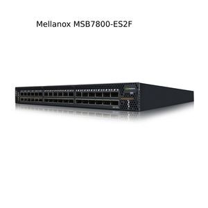 Switch Infiniband Mellanox Msb7800-Es2f com taxa de transmissão de 100 Gbps, 36 portas QSFP28, 40 portas não bloqueantes, tamanho 1U