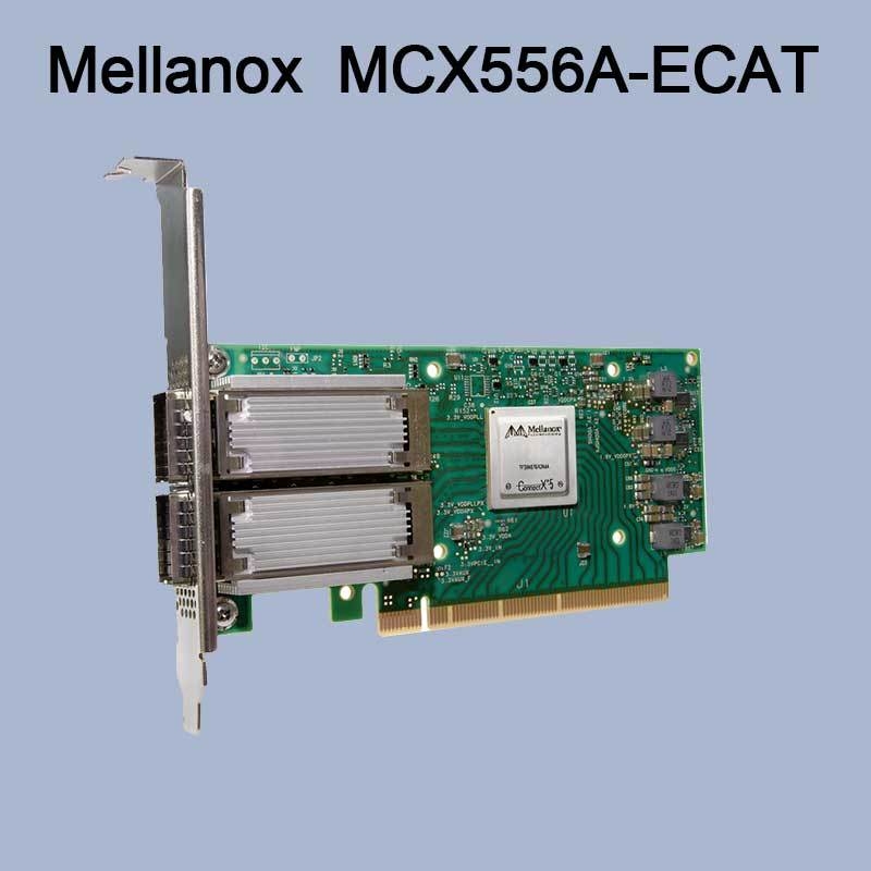 ConectX-5 VPI Adaptador Mellanox Network Card EDR IB 100GbE Dual Port QSFP28 PCIe3.0 MCX556A-ECAT