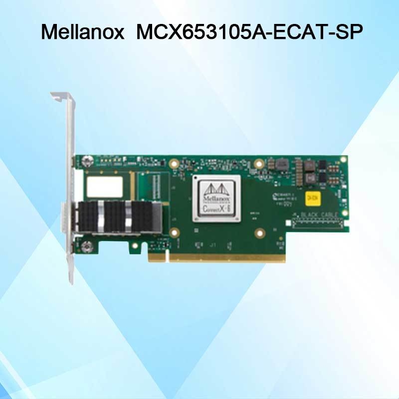 Nvidia MCX653105A-Ecat-Sp Connectx6 Placa de Rede Infiniband Vpi EDR 100GB/S Osfp56 de Porta Única