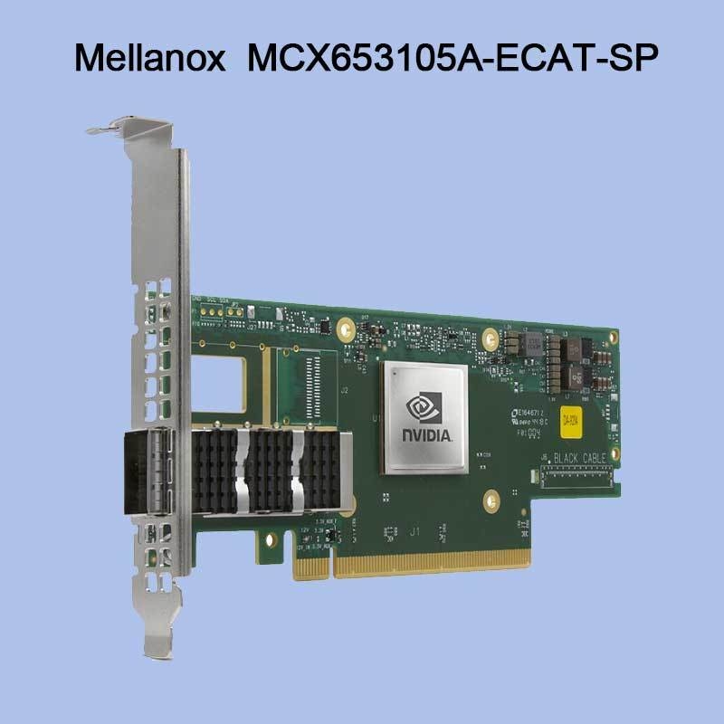 Nvidia MCX653105A-Ecat-Sp Connectx6 Placa de Rede Infiniband Vpi EDR 100GB/S Osfp56 de Porta Única
