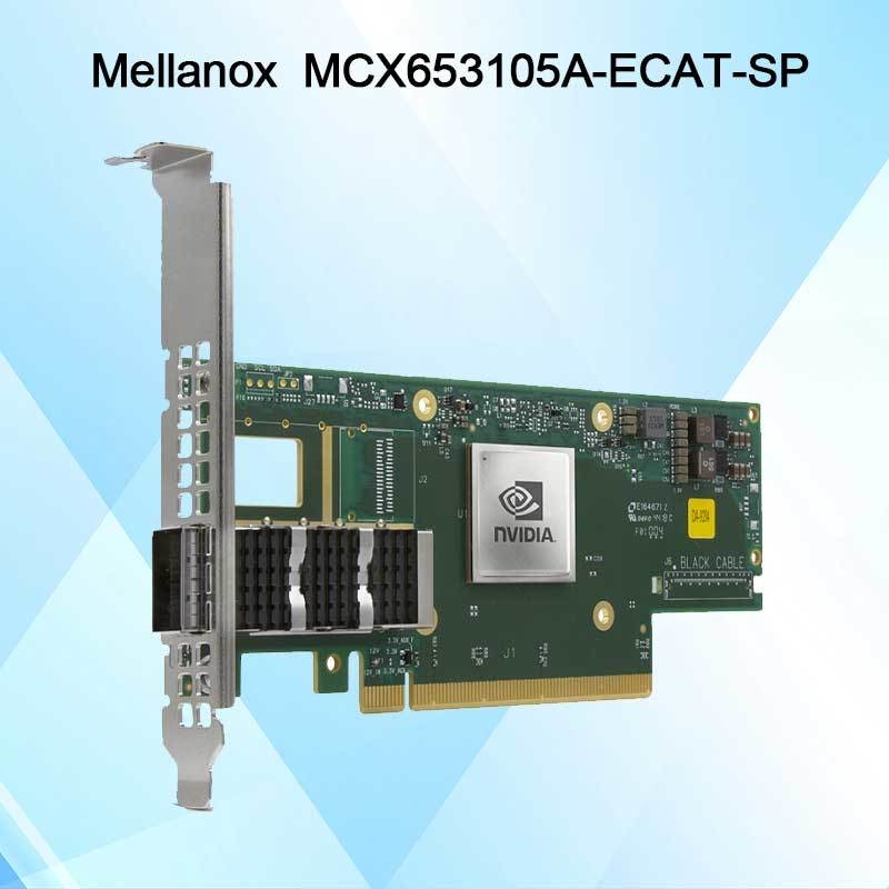 Nvidia MCX653105A-Ecat-Sp Connectx6 Placa de Rede Infiniband Vpi EDR 100GB/S Osfp56 de Porta Única