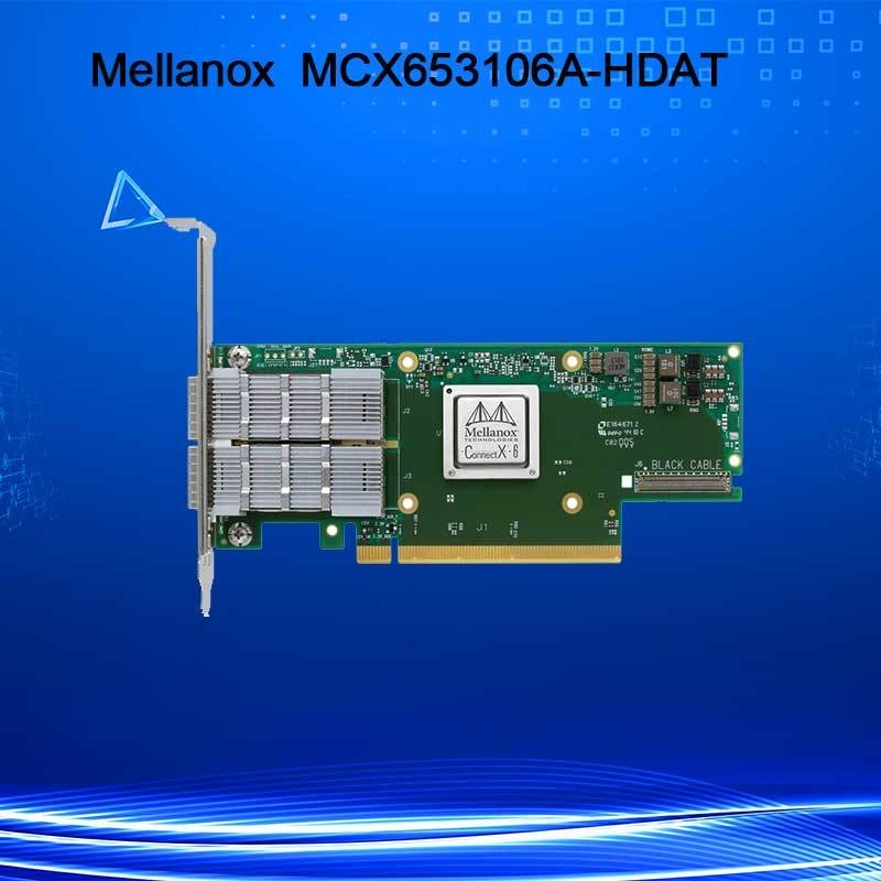 ConnectX-6 MCX653106A-HDAT VPI Mellanox Network Card 200Gb/S Adaptador InfiniBand e Ethernet