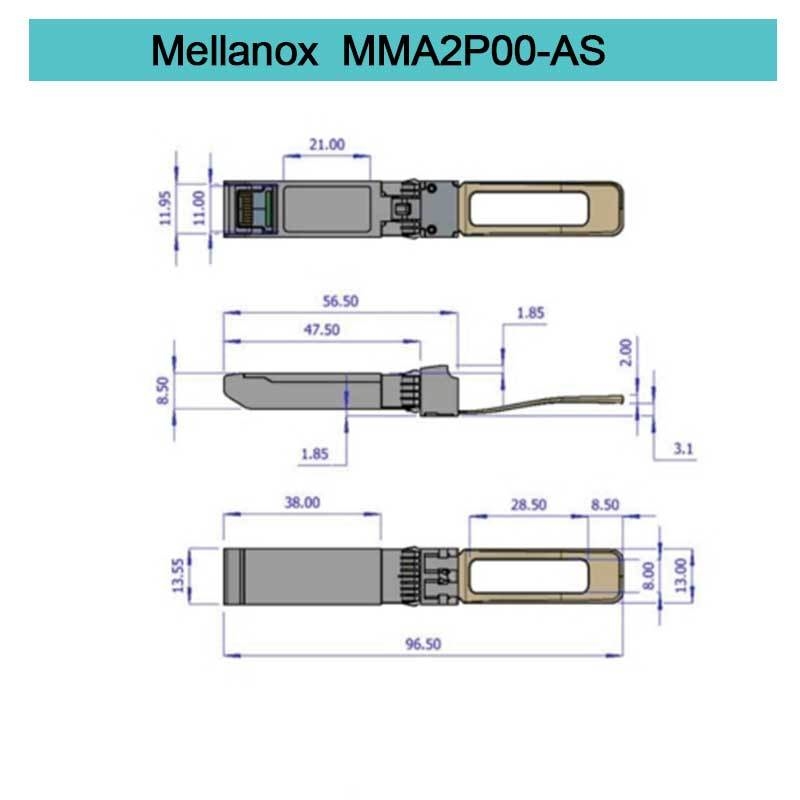 SÊNIOR Pluggable até 100m do módulo MMA2P00-AS 25GbE LC-LC do transceptor de Mellanox SFP