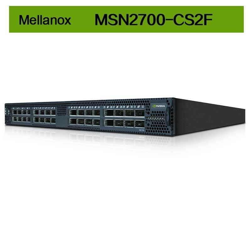 MSN2700-CS2F Mellanox Switch Spectrum Baseado em 32 Portos 100GbE Open Ethernet Platform