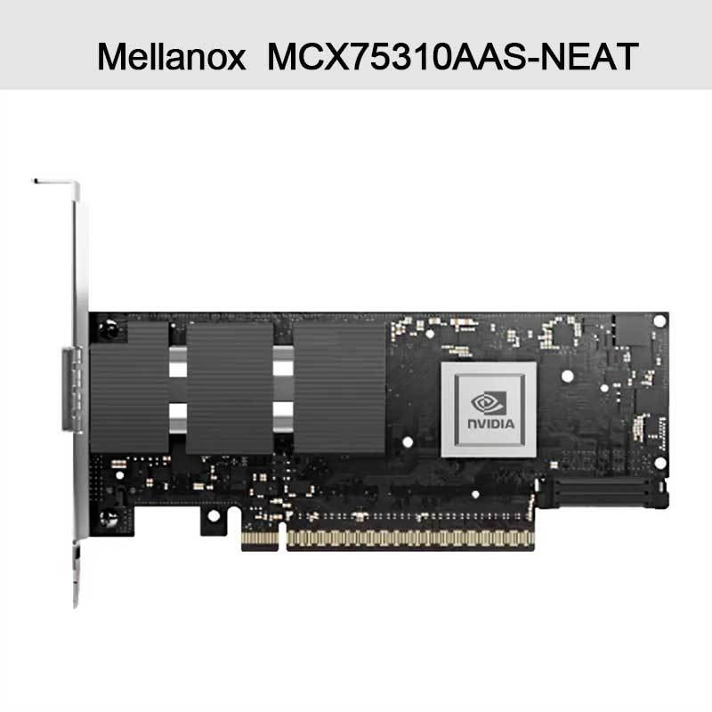 Adaptador Nvidia Connectx-7 MCX75310aas-Neat (900-9X766-003N-SQ0) Osfp de porta única Infiniband: Ndr 400GB/s (Velocidade padrão) Ethernet: 400gbe