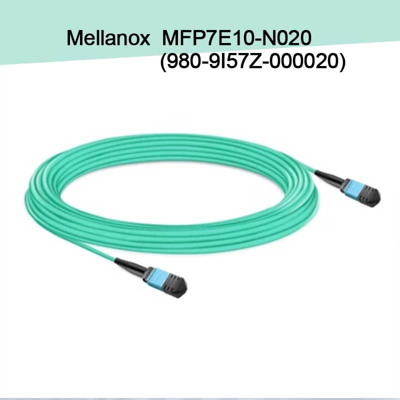 Cabo de fibra multimodo óptico Nvidia Mfp7e10-Nxxx Mfp7e10-N020 (980-9I57Z-000020) Mmf, MPO12 APC para MPO12 APC, 20m