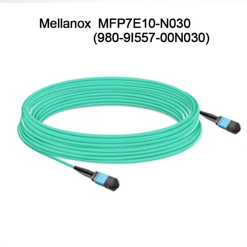 Nvidia Mfp7e10-Nxxx Cabo de Fibra Óptica Multimodo Mfp7e10-N030 (980-9I557-00N030) Mmf, MPO12 APC para MPO12 APC, 30m