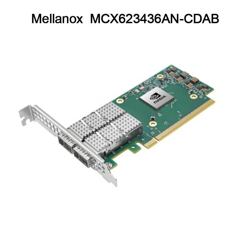 Nvidia MCX623436an-Cdab Connectx-6 Dx En Cartão de Adaptador, 100GB, Ocp3.0, com Gerenciamento de Hospedeiros, Dual-Port Qsfp56, Pcie 4.0 X16, Sem Criptografia, Thumbscrew (Pull Tab)