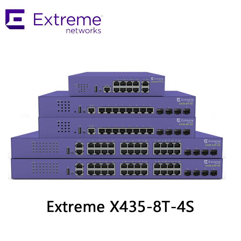 Switch de rede de alto desempenho da série Extreme X435-8t-4s para conectividade perfeita