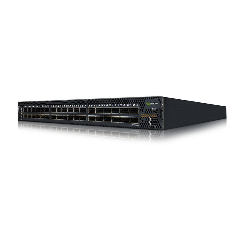 Alta velocidade do interruptor da rede IB Mellanox 100gb de MSB7800-ES2F no centro da data