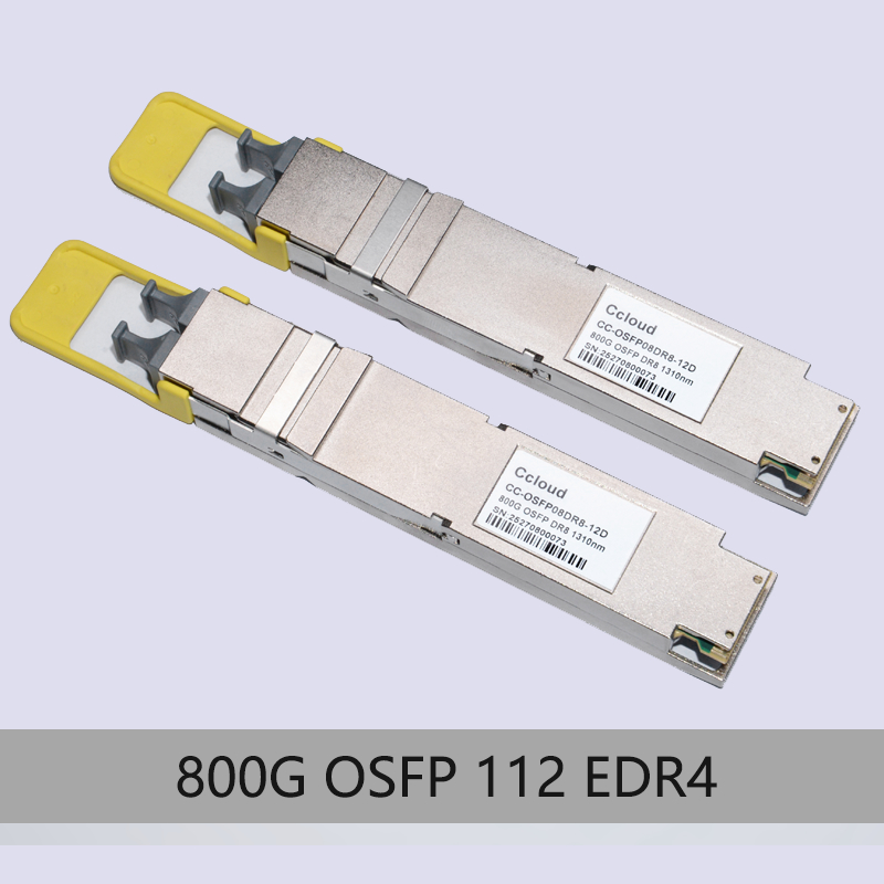 Modulo transceptor de alta velocidade 800G OSFP 112 EDR4 CC-OSFP08EDR8-12D para Data Center