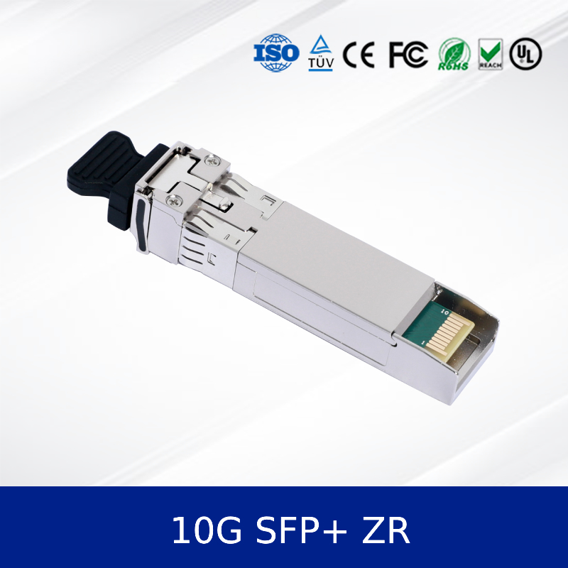Módulo transceptor óptico 10G SFP+ ZR Alcance Estendido, Receptor APD, Temperatura Industrial