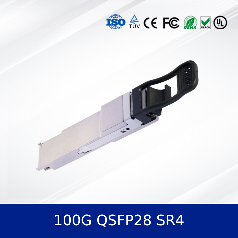 Qsfp-100g-Sr4 100gbase-Sr4 Qsfp28 módulo de transceptor óptico 850nm 100m Dom MPO-12 Mmf transceptores de fibra óptica