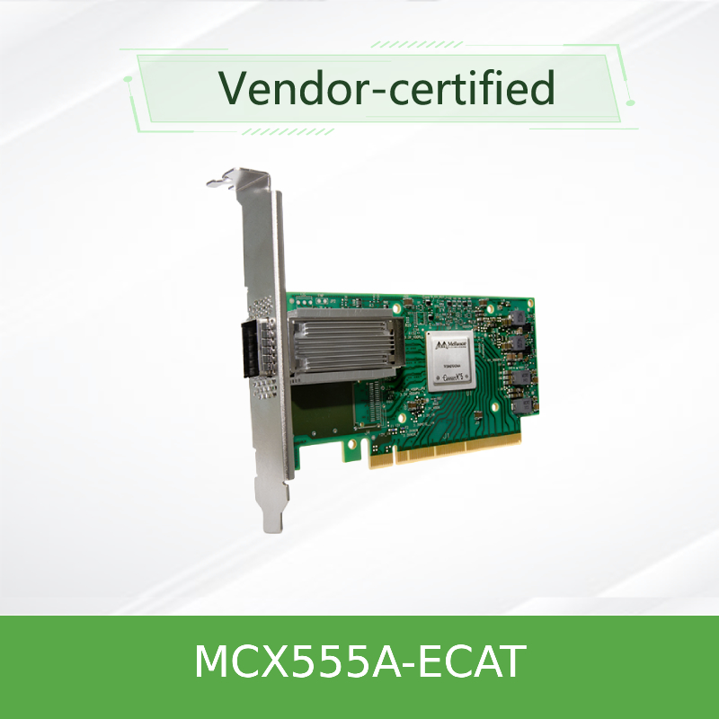 Placa de rede VPI Mellanox 100gbe Nic Adapter Card MCX555A-ECAT ConnectX-5 EDR 100GbE de Mellanox