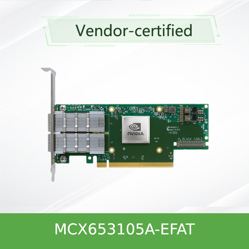 adaptador da placa de rede ConnectX-6 VPI de 100g MCX653105A-EFAT Mellanox para o servidor
