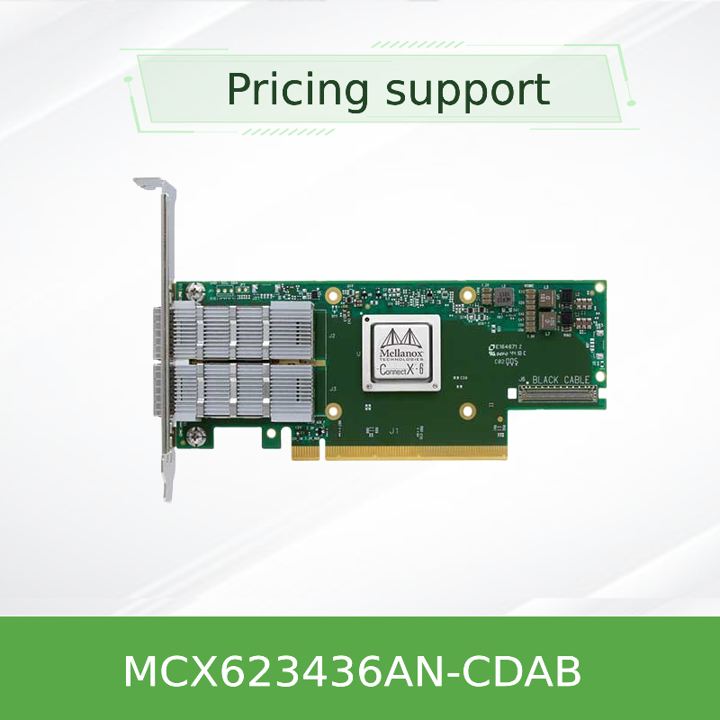 Nvidia MCX623436an-Cdab Connectx-6 Dx En Cartão de Adaptador, 100GB, Ocp3.0, com Gerenciamento de Hospedeiros, Dual-Port Qsfp56, Pcie 4.0 X16, Sem Criptografia, Thumbscrew (Pull Tab)