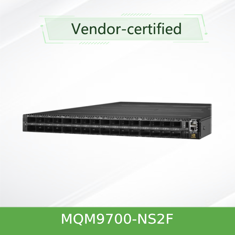 Switch de rede Mellanox MQM9700-NS2F(920-9B210-00FN-0M0) Infiniband 400G 16.8 Tbps Para Servidor