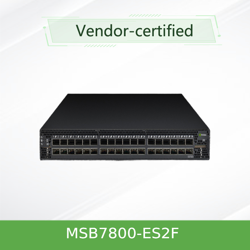 O sistema 36 QSFP28 de InfiniBand EDR 100Gb/S do interruptor de rede de MSB7800-ES2F Mellanox move 1U
